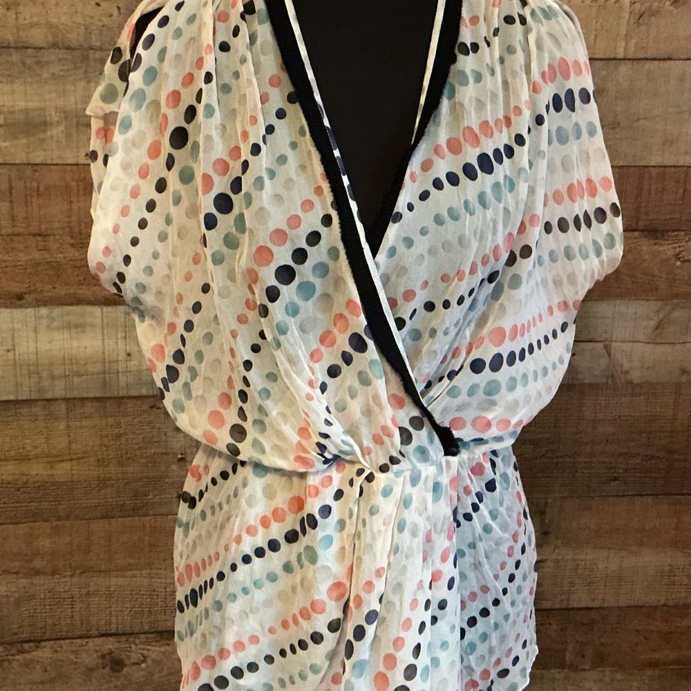 Diane Von Furstenberg Polka Dot Blouse - Multicolor